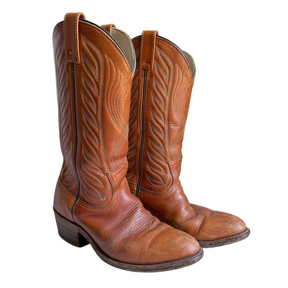 Knapp Shoes - Knapp Vintage Brown Leather Western Cowgirl Boots Women’s Size 8D